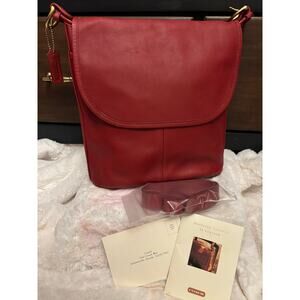 NEW w/o tags Vintage Coach Whitney Luxe Red Leather Shoulder Bag